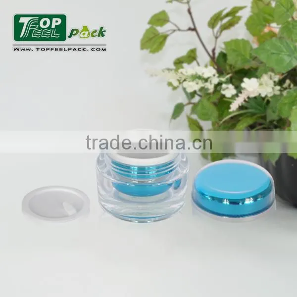 2015 High-end Acrylic Plastic Essential Cream Jar With Screw Cap 5g 15g 30g 50g 100g 200g photo-2