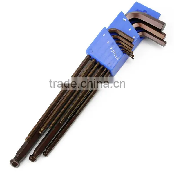 LAOA S2 Material 9pcs British System Magnetic Hexagonal Wrench 1.5-6mm LA313109 photo-1