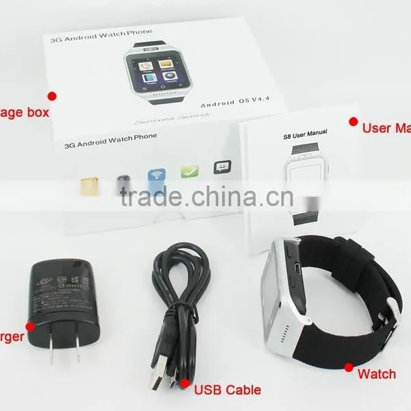 Best Price 2016! WCDMA/GSM Phone Call With 2.0M Camera Smart Watch Phone BB-63 photo-6