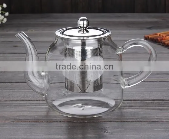 Quality Assured With Strainer Glass Pot With Lid Glass Tea Pot Warmer