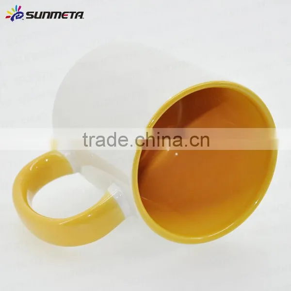 Sunmeta 11oz Sublimation Mug Sublimation Mug Factory Inner Handle Color Mug SKB06 photo-3