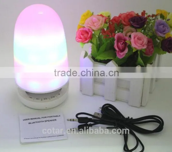 2016Innovative Fantasy Colorful LED Lamp MIC Wireless Bluetooth 4.0 Speaker Speakerphone Built -in Lithium Battery photo-2