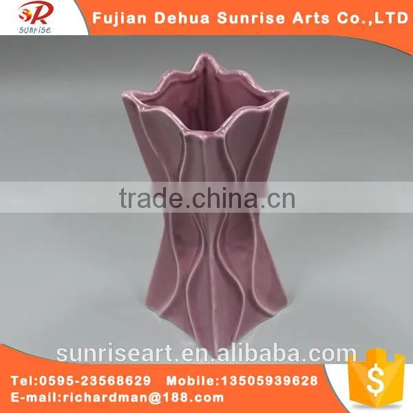 Pink Fashion Craft Ceramic Flower Vase