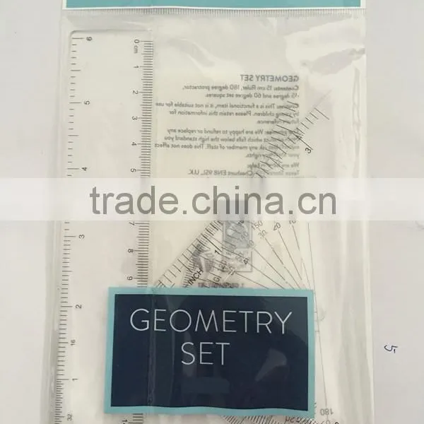 Promotional 4PC Geometry Ruler Set