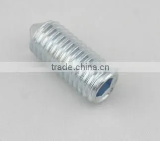 Blue White Zinc Hexagon Socket Set Screws With Cone Point DIN914 photo-4