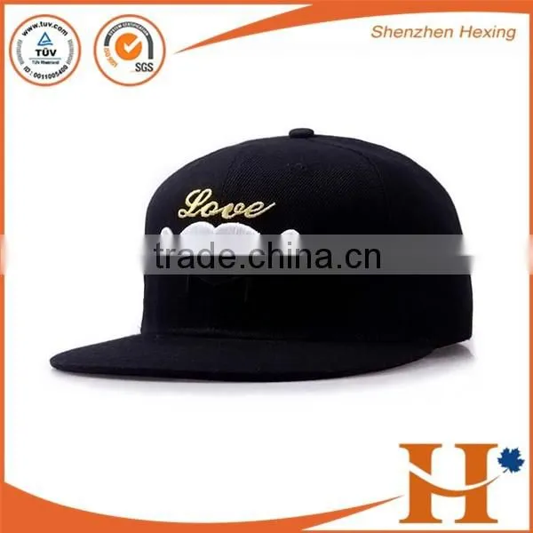 2016 Top Quality 100% Polyester Brim Embroidery Snapback Cap photo-4