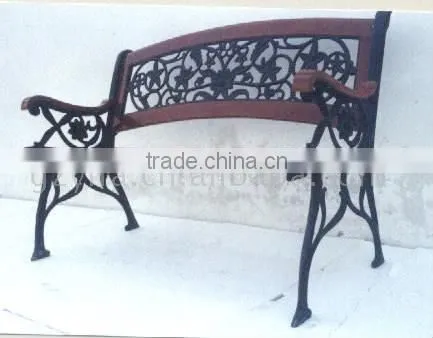 Patio Classic Wooden and Cast Iron Garden Bench photo-6