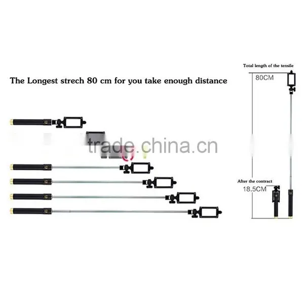 Universal Handheld Extendable Self Monopod Holder Bluetooth Selfie Stick 2016 For Smartphone Black photo-6
