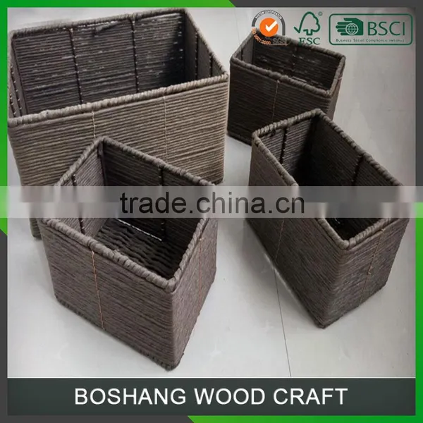 Custom Brown Paper Storage Basket