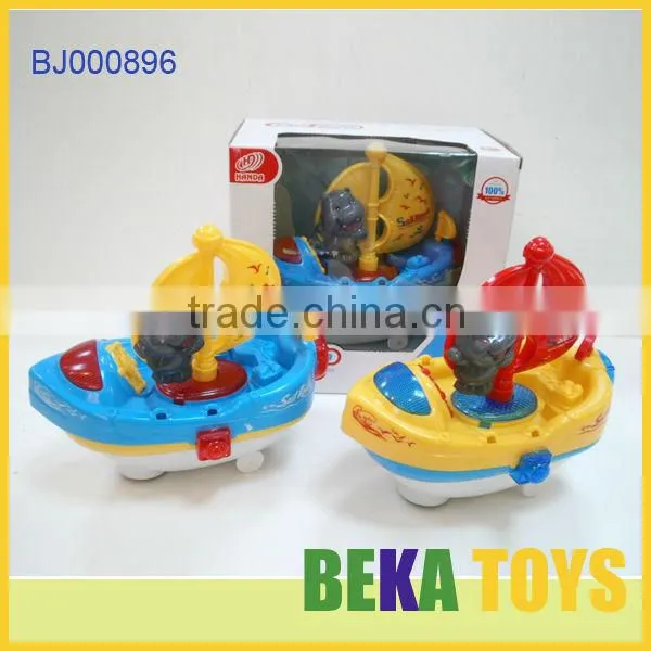 2014 Children Universal Electric Toy Lovely Baby Cartoon Toys Ship Musical Plastic Titanic Toy Boat photo-2