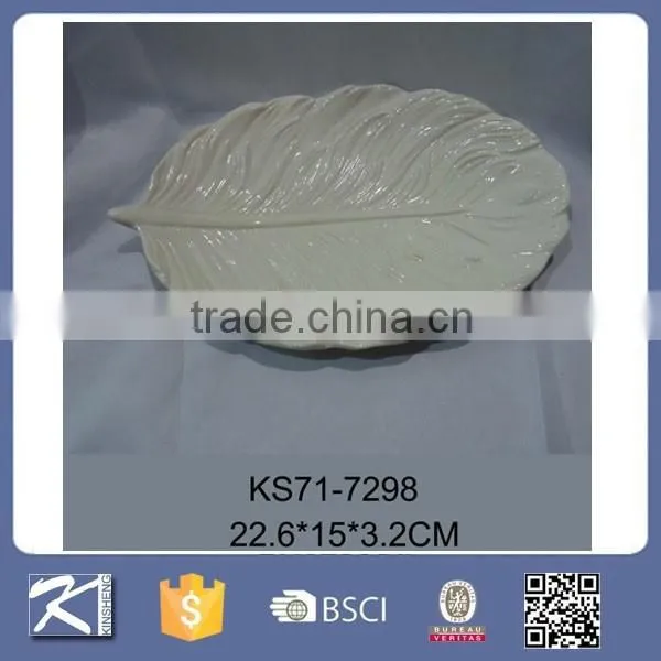 Colorful Home Decorative Items Ceramic Leaf Plate photo-4