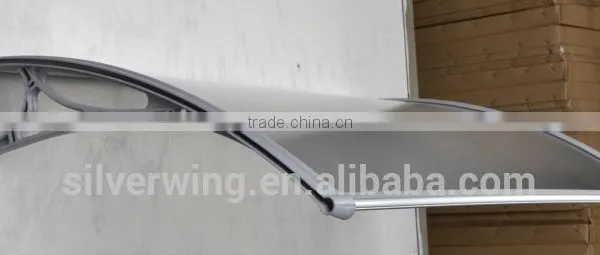 70 x 140cm Door Canopy Solid Roof Front Back Outdoor Rain Awning Porch Shelter Black/White