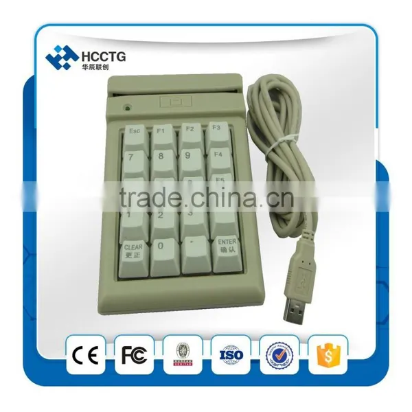 e-payment android tablet smart card reader pinpad Keypad with Slot Reader for Magnetic Stripe & Barcode-HCC810