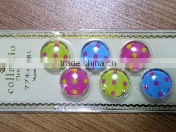 Popular Gifts, High Quality Glass Magnet , Magnet Button, Glass Fridge Magnet