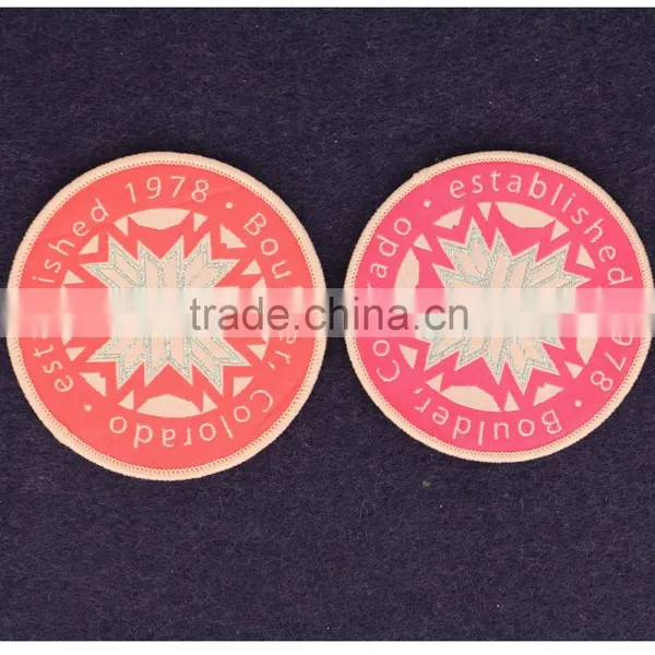 High Performance Laser Cut Custom Woven Patch Woven Badge photo-2