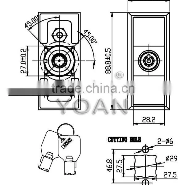 the Special Door Lock Combination Lock Parts for Vending Machine Lock photo-3