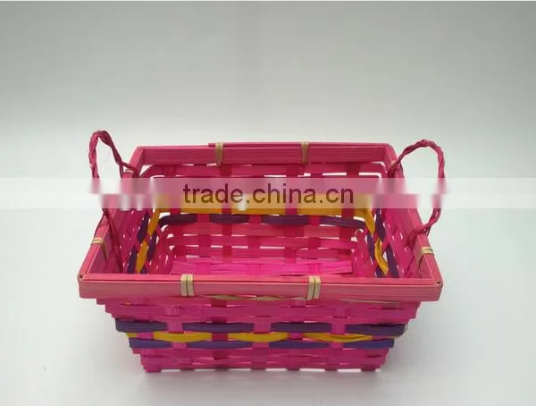 Colorful Bamboo Storage Basket photo-5