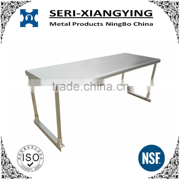 NSF Approval Stainless Steel Kitchen Work Table Single Tier Overshelf/table Mounted Shelf