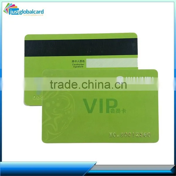 Top Quality Credit Card Size Membership Card Plastic Magnetic Card Hotel Door Lock With Serial Numbering Emboss