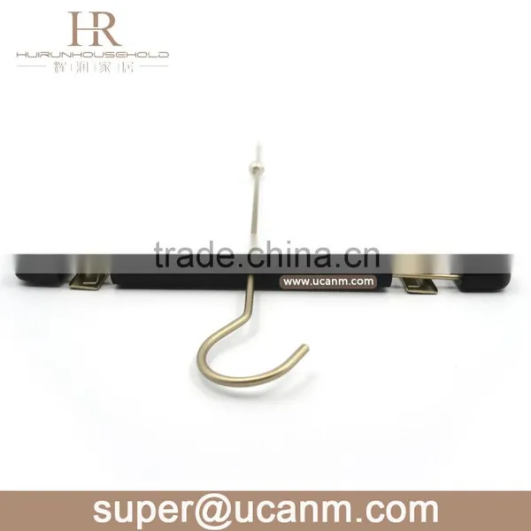 HRW-U36GB Luxury Lotus Wood Skirt Hanger With Long Hook photo-4
