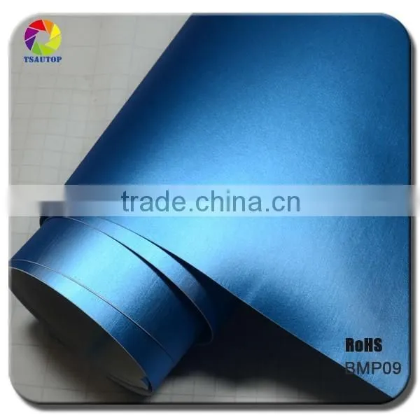 TSAUTOP Stretable Brushed Matte Vinyl Car Wrap Chrome Car Wraps photo-5