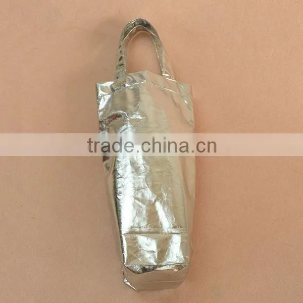 Foil / Metallic Laminated Drawstring Favor Pouches With Handle photo-3