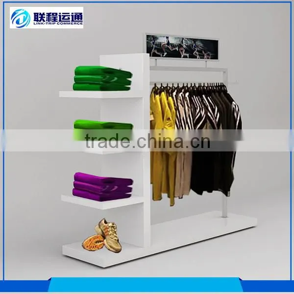 Newest Design Mirror Polished Stainless Steel Clothes Display Rack photo-3