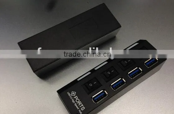 4 Ports USB 3.0 HUB / 4 Ports Hub Speed 5Gbps for PC Laptop / USB Hub On/off Switc photo-4