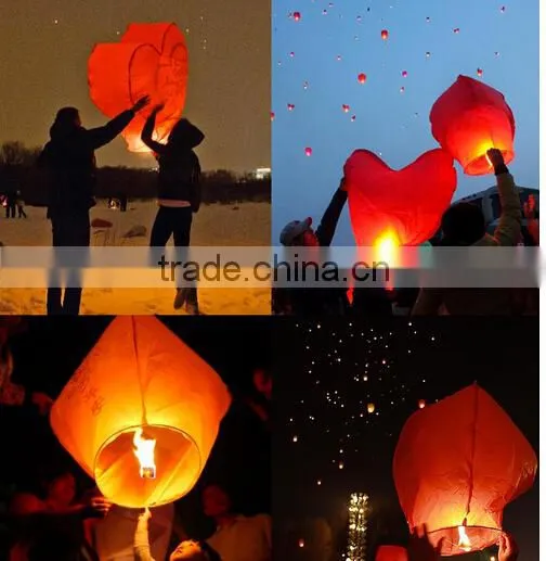 Sky Lanterns Paper Fire Candle / Flying Party Lamp / Fly Papaer Lantern photo-6