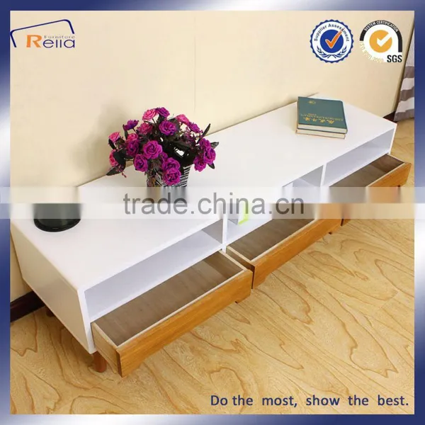 High Gloss Modern White MDF TV Stand photo-5