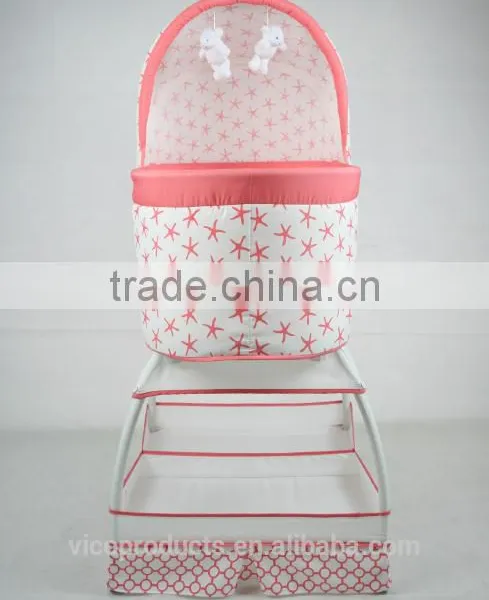 Manufacturer Portable Lightweight Swing Baby Bed With Canopy and Storage Basket Rocking Bed for Baby Cradle photo-3