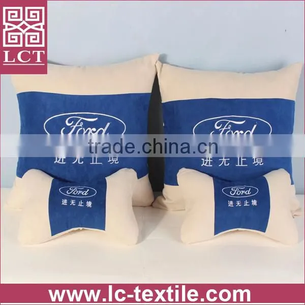 Supply 2015 New Arrival Two Tone Color Design Super Soft Suede Car Cushion With Branding Embroidery for Promotion(LCTP0079) photo-4