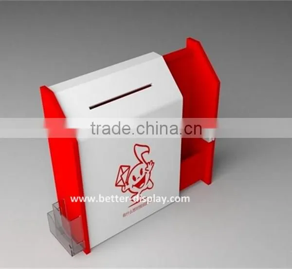 Red Heart Shaped Charity Collection Money Boxes Free Stand photo-3