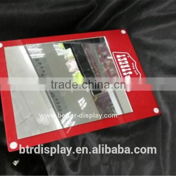 Acrylic Plastic Hand Mirror With Stand on Table