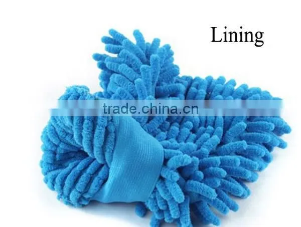 Microfiber Premium Car Wash Mitt ,Dual Sided Chenille Glove Cleaning Cloth Towel for Car, Wood, Furniture & Glass photo-3