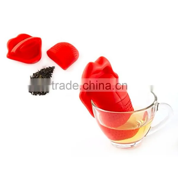 Novelty Design Tongue Shape Silicone Tea Filter Bag photo-4