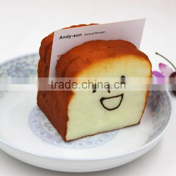 2015 New Design Fake Bread With Name Card Insert Face Expression Bread Office Table Home Decorative Display photo-4