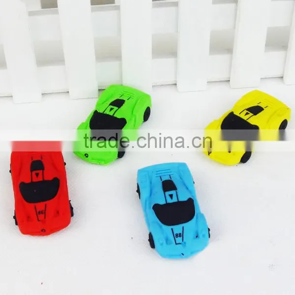 Students School Office Supply Reward 4x Simulated Cartoon Car Eraser photo-2