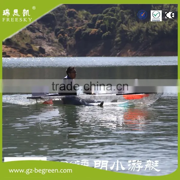 2 Seat Transparent Clear Bottom Plastic Kayak Electric Catamaran photo-5