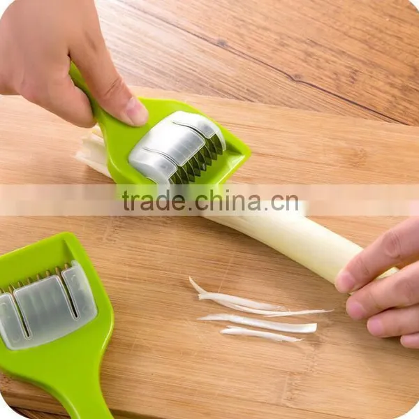 CY144 Stainless Steel Kitchen Accessories Gadgets Cooking Tools Blade Green Onion Chopper Slicer Garlic Coriander Cutter Chopper photo-3