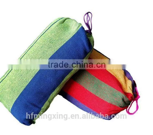 Double 2 Person Hammock Green Fabric 450lb Air Hanging Swinging Outdoor Camping photo-5