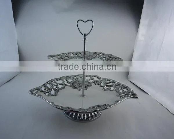 Mordern Design 2-tiers Ceramic Cake Stand photo-2