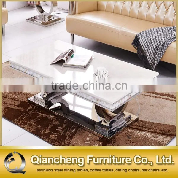 Modern Marble Top Metal Coffee Table for Banquet Hall photo-4