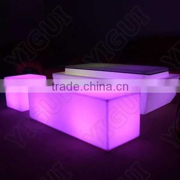 LED Furniture Hot Sale Remote Control Illuminated Portable High Tables and Bar Stools for Garden photo-5
