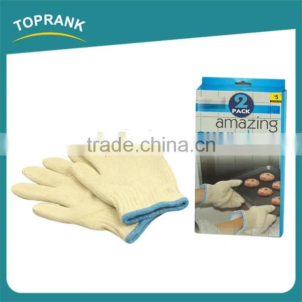 Hot Selling Kitchen Cooking BBQ Cotton Oven Mitts Heat Resistant Microwave Oven Gloves photo-2