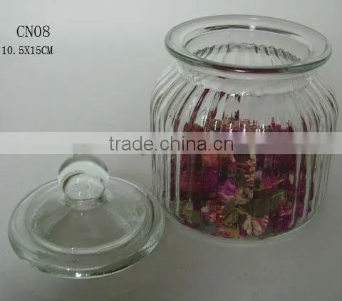 Home Storage Goods Sealed Glass Cookie Canister With Dome Glass Lid photo-3
