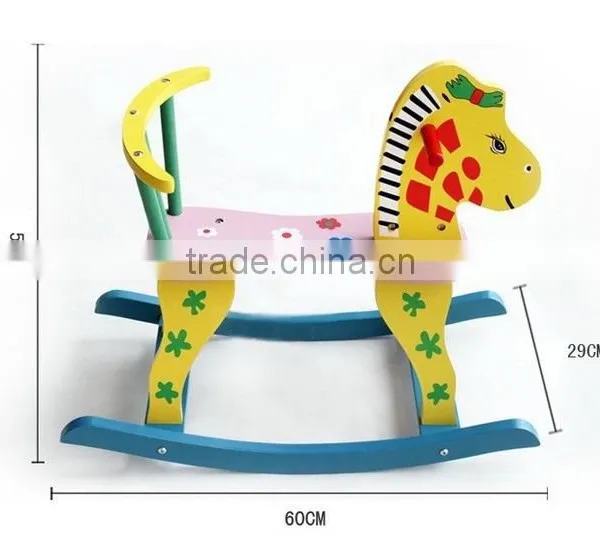 2017 Wooden Horse Rocking Walking Baby Toy Children Equipment Parts Product Wholesale Interior Decoration China Supplier photo-2