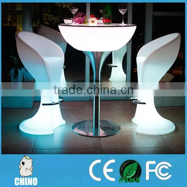 Cool LED Electronic Inside Colorful Lighting Round Tables photo-5