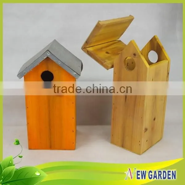 Good Services Cheap Square Orange Wooden Plant Pot Cover photo-3