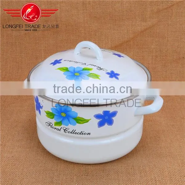 OEM 4pcs Enamel / Ceramic Cookware Steamer Pot / Stew Pot photo-2